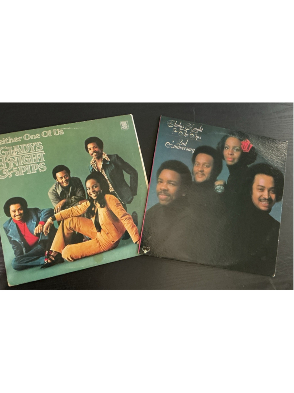 Gladys Knight & The Pips 2 Vinyl LP Lot1975 2nd Anniversary Includes RARE POSTER